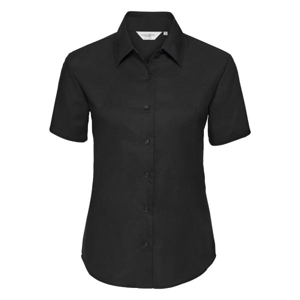 Russell Collection Oxford kortärmad skjorta för dam/dam 3XL Black 3XL