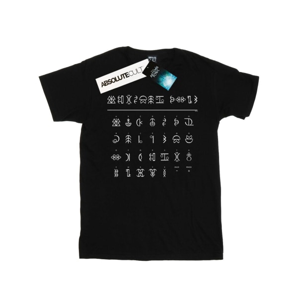 Disney Mens Artemis Fowl Gnommish Alphabet T-Shirt 5XL Svart Black 5XL