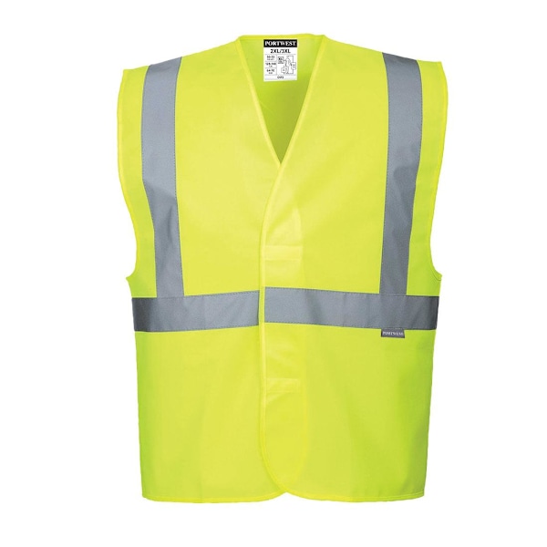 Portwest Herr Band & Brace Hi-Vis Väst S-M Gul Yellow S-M