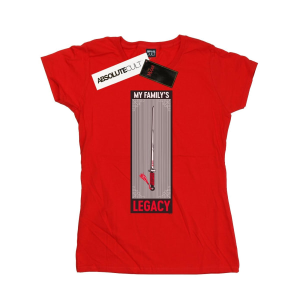 Disney Womens/Ladies Mulan Movie Legacy Sword Cotton T-Shirt L Red L