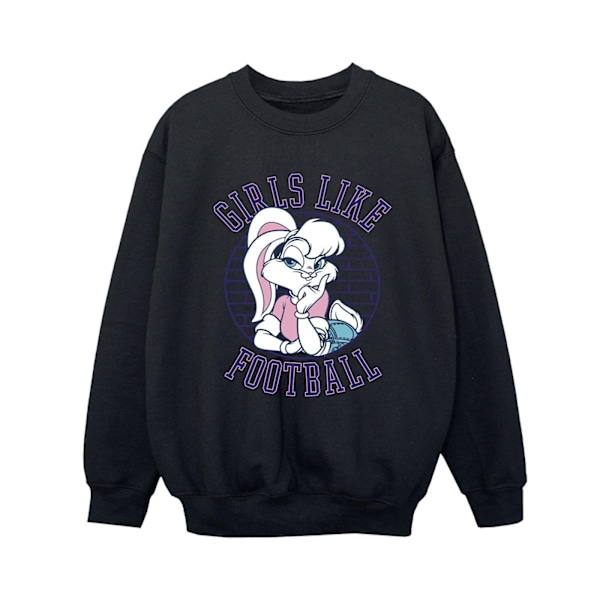 Looney Tunes Boys Lola Bunny Girls Like Football Sweatshirt 9-1 Black 9-11 Years