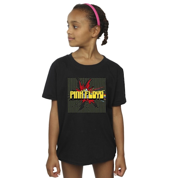 Pink Floyd Girls Pop Art Bomull T-shirt 7-8 År Svart Black 7-8 Years