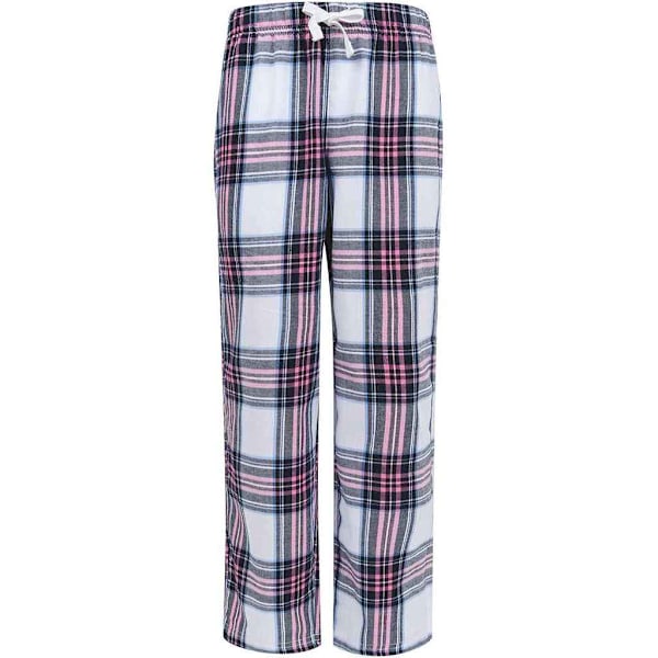 SF Minni Barn/Barn Tartan Lounge Byxor 9-10 År Vit/Rosa White/Pink 9-10 Years