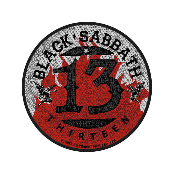 Black Sabbath 13 Flames Circular Patch One Size Röd/Svart Red/Black One Size