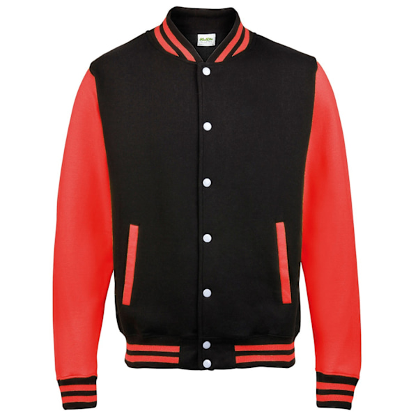 Awdis Unisex Varsityjacka för Vuxna XS Jet Black/Fire Red Jet Black/Fire Red XS