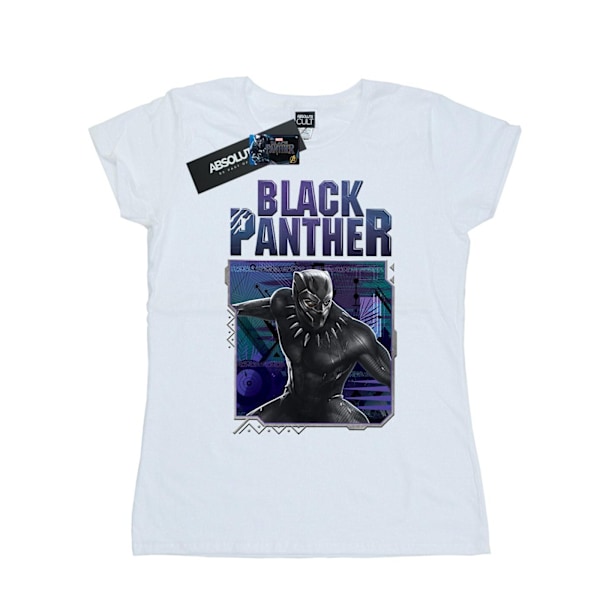 Marvel Womens/Ladies Black Panther Tech Badge Bomull T-shirt XL White XL