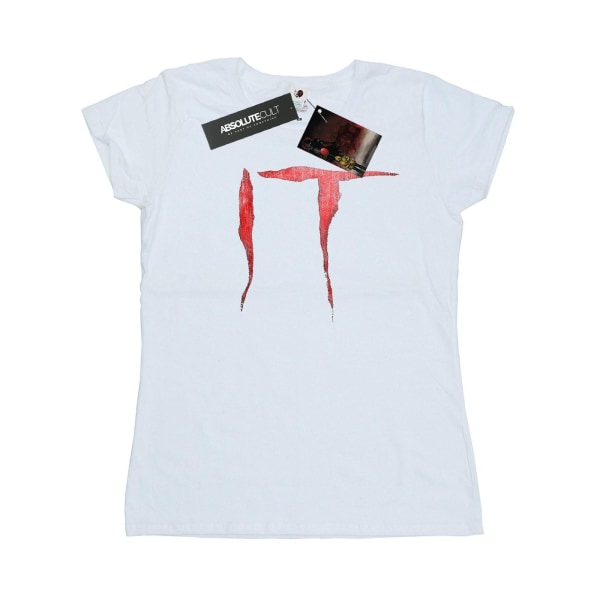 It Dam/Ladies Distressed Logo Bomulls T-Shirt XXL Vit White XXL