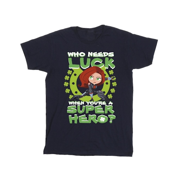 Marvel Boys St Patrick´s Day Black Widow Luck T-Shirt 5-6 år Navy Blue 5-6 Years