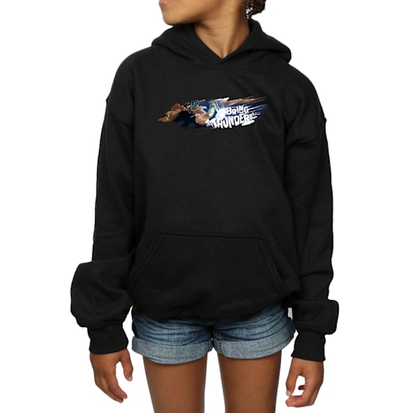 Marvel Girls Thor Bring The Thunder Hoodie 7-8 År Svart Black 7-8 Years