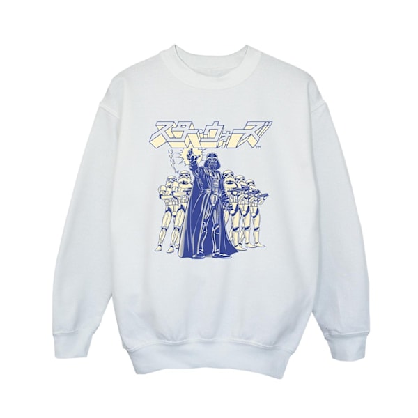 Star Wars Boys Japanska Darth Sweatshirt 3-4 År Vit White 3-4 Years
