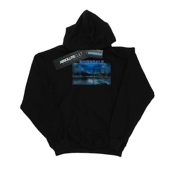 Riverdale Dam/Kvinnor Båtlogotyp Hoodie XXL Svart Black XXL