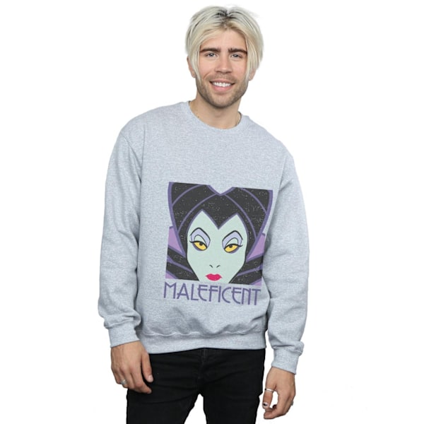 Disney Herr Maleficent Cropped Head Sweatshirt XL Sports Grey Sports Grey XL