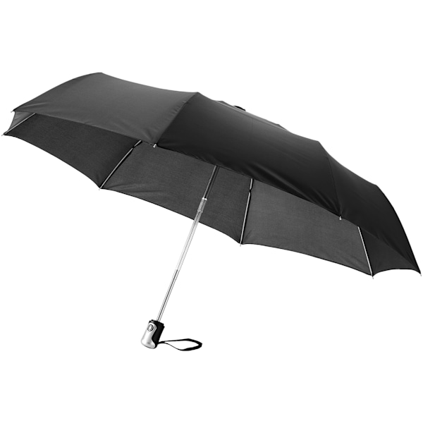 Bullet 21,5 tum Alex 3-sektions automatisk öppning och stängning paraply (2-pack) Solid Black One Size