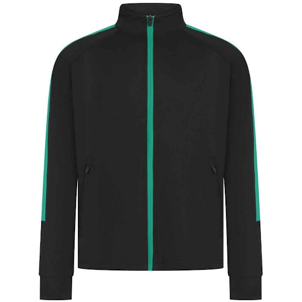 Finden & Hales Barn/Barnstickad Träningsjacka 3-4 År Svart Black/Emerald 3-4 Years