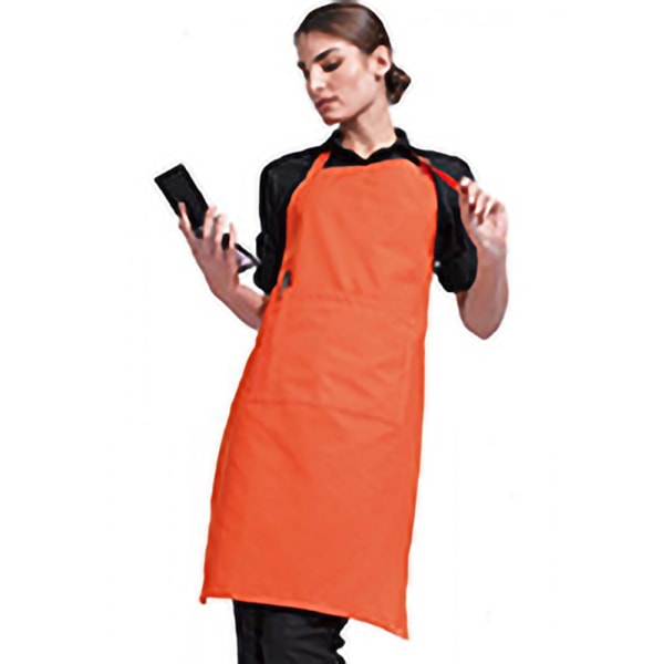 Förkläde i bästa färger för damer/damer med ficka/arbetskläder Orange One Size