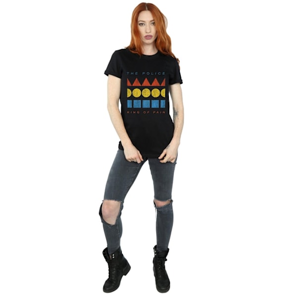 The Police Womens/Ladies King Of Pain Bomull Boyfriend T-Shirt Black M