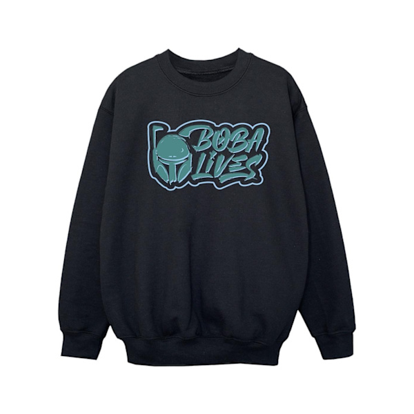 Star Wars Girls The Book Of Boba Fett Lives Chest Sweatshirt 12 Black 12-13 Years