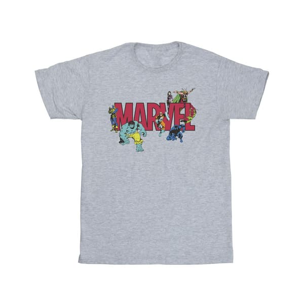 Marvel Herr Comics Karaktärer T-Shirt S Vit White S