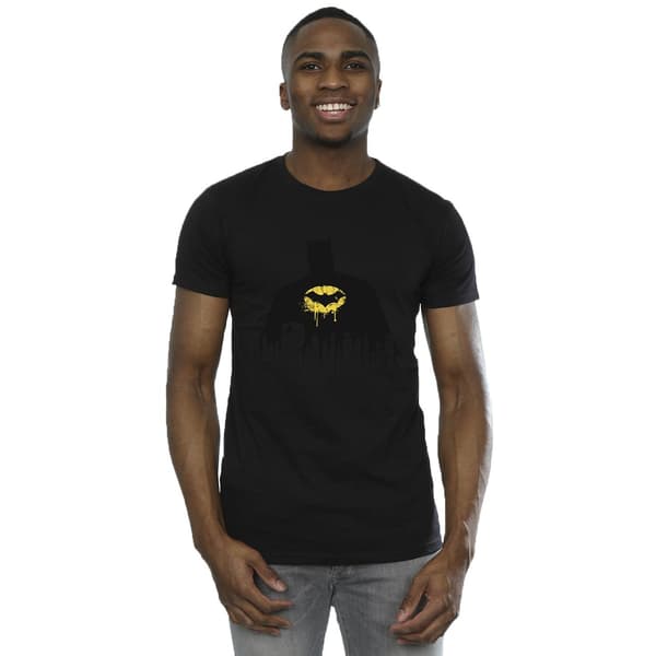 DC Comics Herr Batman Shadow Paint T-Shirt 4XL Svart Black 4XL