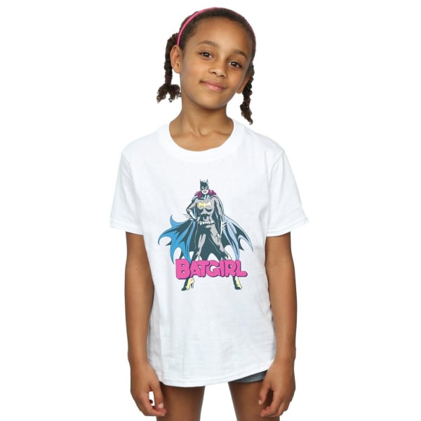 DC Comics Girls Batgirl Pose Bomull T-shirt 7-8 år Vit White 7-8 Years