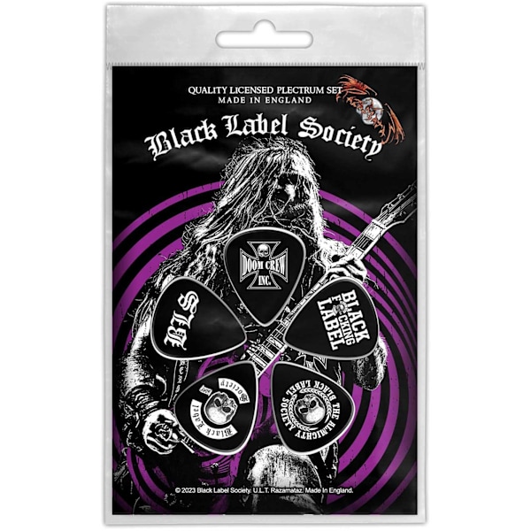 Black Label Society Zakk Wylde Plectrum (5-pack) One Size Bl Black One Size