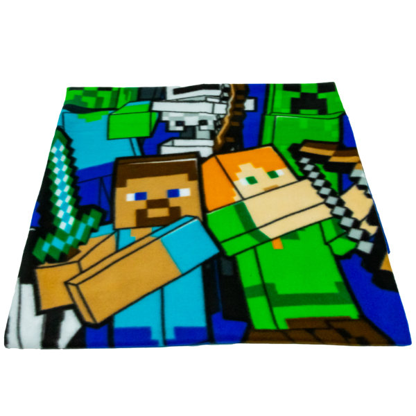 Minecraft Fleece Characters filt 140cm x 110cm Blå/Multikol Blue/Multicoloured 140cm x 110cm