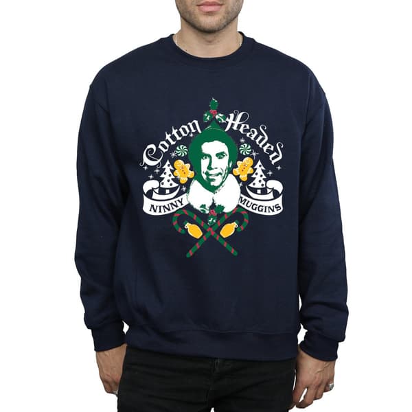 Elf Herr Headed Ninny Muggins Sweatshirt S Marinblå Navy Blue S