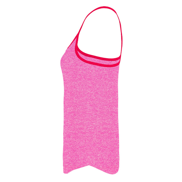 TriDri Dam/Kvinnors Yogaväst S Rosa Melange/Hot Pink Pink Melange/Hot Pink S