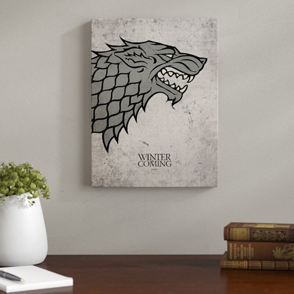 Game of Thrones Stark Poster En Storlek Grå Grey One Size
