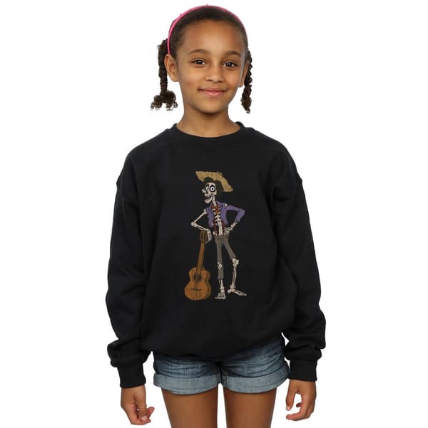 Disney Flickor Coco Hector Med Gitarr Tröja 3-4 År Svart Black 3-4 Years