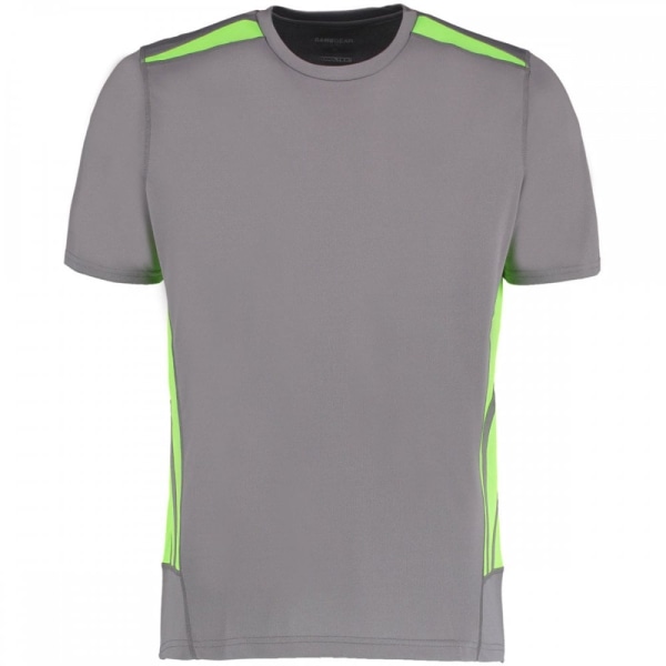 Gamegear® Cooltex kortärmad träningströja för män XL Grå/ F Grey/ Fluoresent Lime XL
