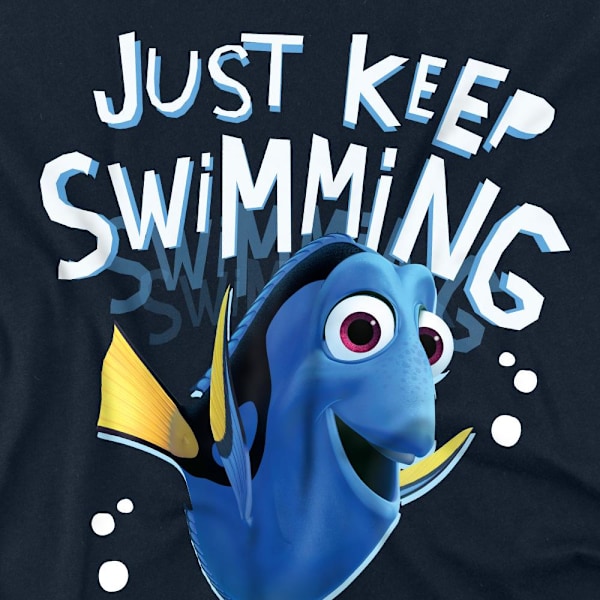 Hitta Nemo Unisex Vuxen Bara Fortsätt Simma Doris T-Shirt XL Na Navy XL