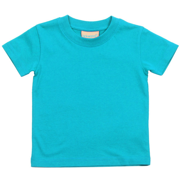 Larkwood Baby/Childrens Crew Neck T-Shirt / Skolkläder 24-36 ti Turquoise 24-36
