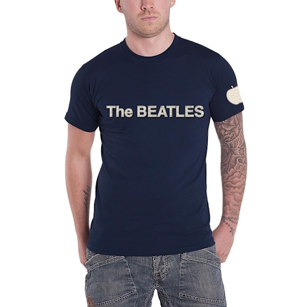 The Beatles Unisex Vuxen Apple Logo T-Shirt XL Marinblå Navy Blue XL
