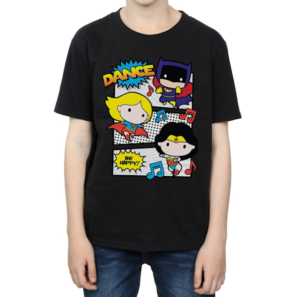 DC Comics Boys Chibi Super Friends Dance T-Shirt 12-13 år Blå Black 12-13 Years