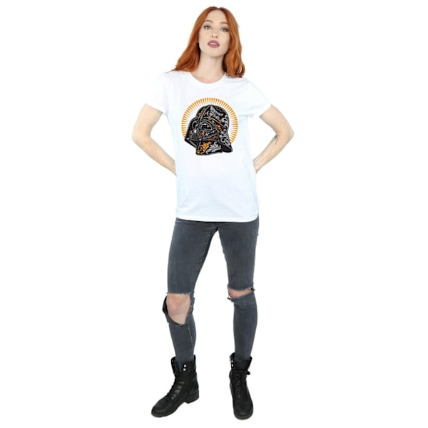 Star Wars Dam/Damer Darth Vader Dia De Los Muertos Bomull B White XL