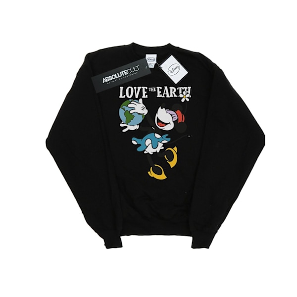 Disney Dam/Kvinnor Mickey Mouse Love The Earth Sweatshirt L B Black L