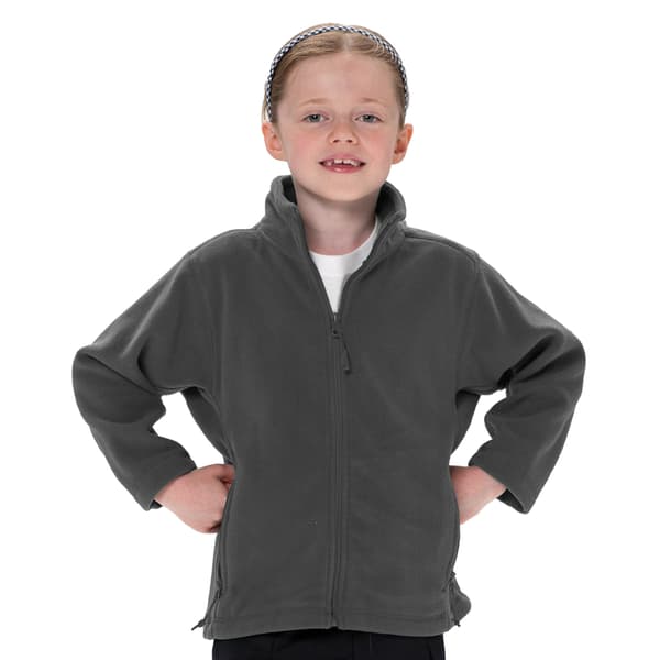 Jerzees Schoolgear Barn Full Zip Outdoor Fleece Jacka 3-4 Black 3-4