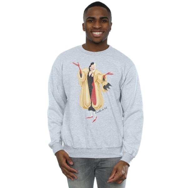 Disney Herr 101 Dalmatiner Klassisk Cruella De Vil Sweatshirt L Sports Grey L