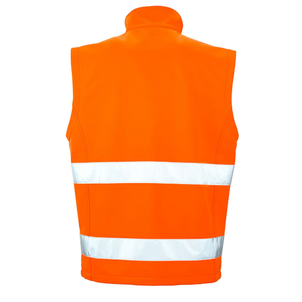 SAFE-GUARD by Result Unisex Vuxen Softshell Säkerhetsväst L Fluo Fluorescent Orange/Black L