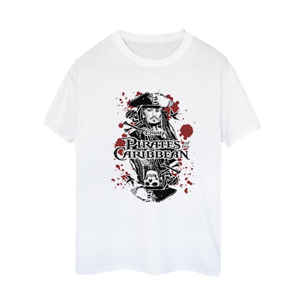 Pirates of the Caribbean Dam/Dam Jack Sparrow Bomulls Boyfriend-T-shirt White XXL