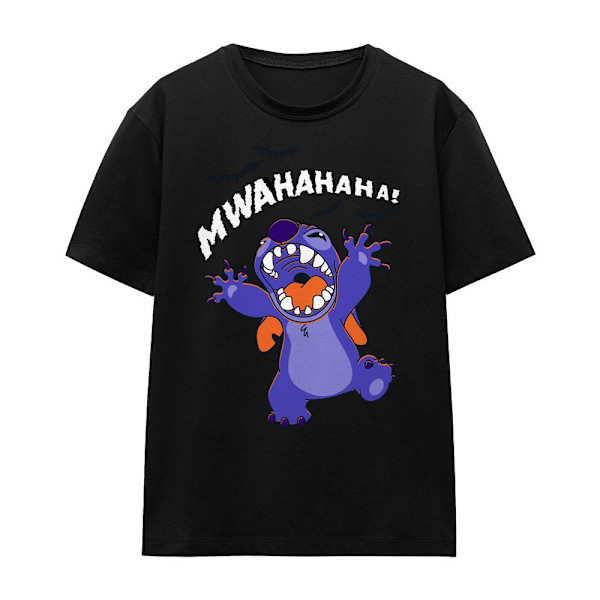 Lilo & Stitch Unisex Vuxen Ondskefullt Skratt T-Shirt L Svart Black L