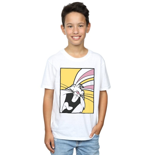 Looney Tunes Pojkar Bugs Bunny Skrattande T-shirt 7-8 År Vit White 7-8 Years