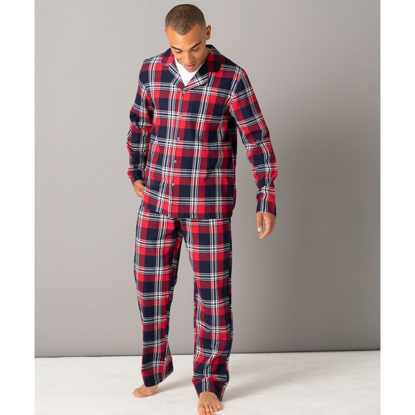 SF Herr Tartan Pyjamas Set XS Röd/Navy Red/Navy XS