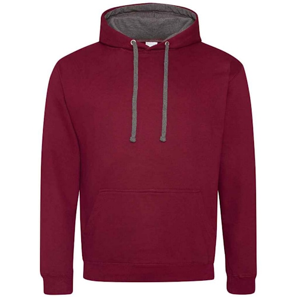 Awdis Unisex Vuxen Varsity Hoodie XXL Burgundy/Charcoal Burgundy/Charcoal XXL