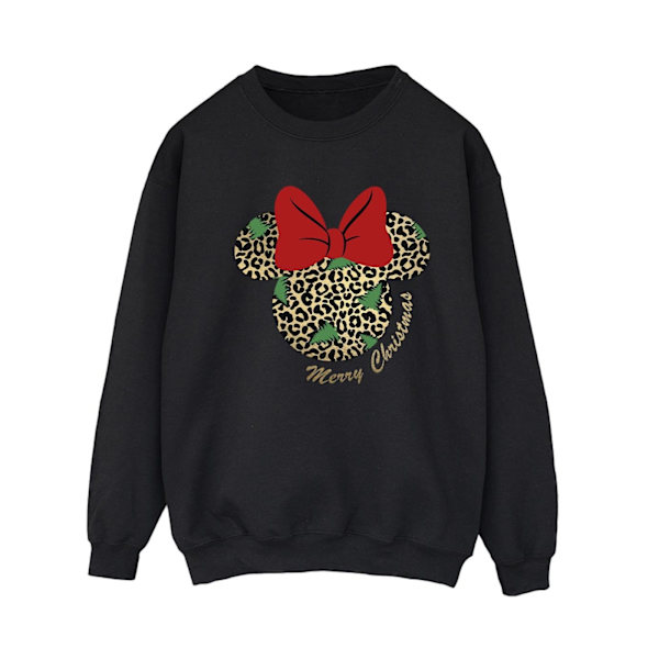 Disney Womens/Ladies Minnie Mouse Leopard Jultröja Black 3XL