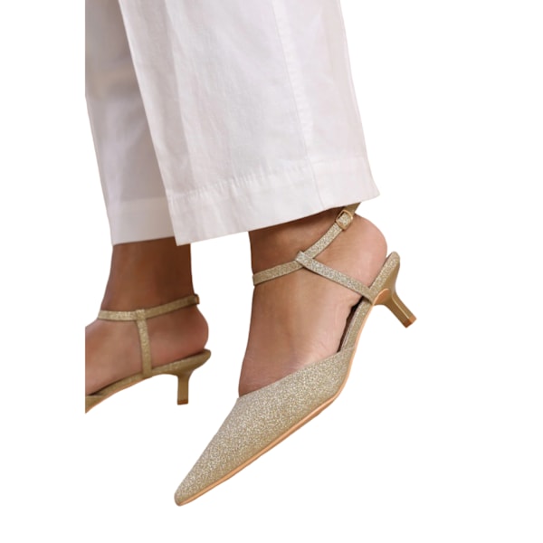 Where's That From Dam/Damer Malta Faux Läder Justerbar S Gold 5 UK Wide