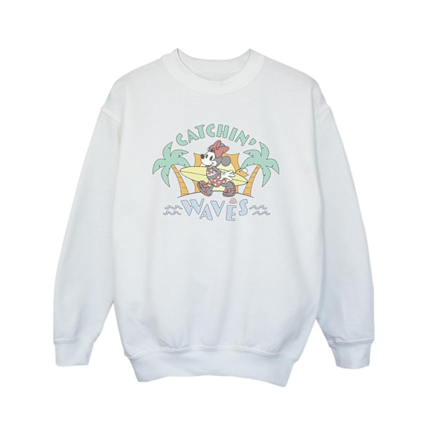 Disney Girls Minnie Mouse Catchin Waves Sweatshirt 12-13 år White 12-13 Years
