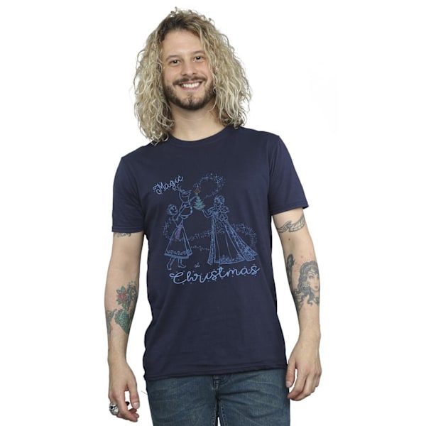 Disney herr Frozen Magic jul T-shirt 3XL marinblå Navy Blue 3XL