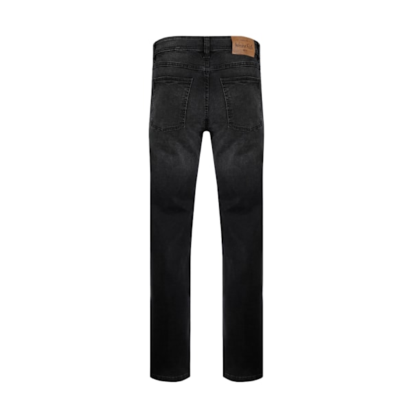 Weird Fish Edward Denim Stretch Straight Jeans 34R Tvättad för Herr Washed Black 34R